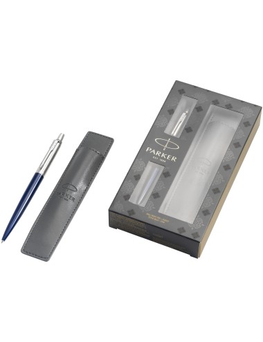 Parure cadeau bleu avec stylo et pochette Jotter Royal Blue