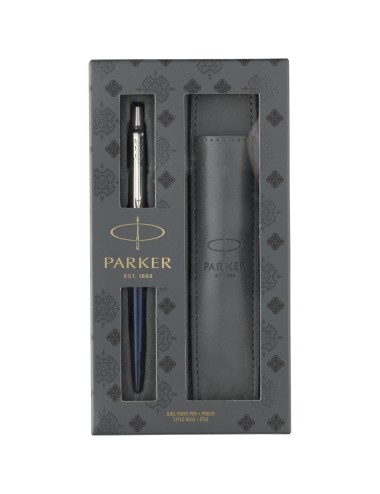 Parure cadeau bleu avec stylo et pochette Jotter Royal Blue