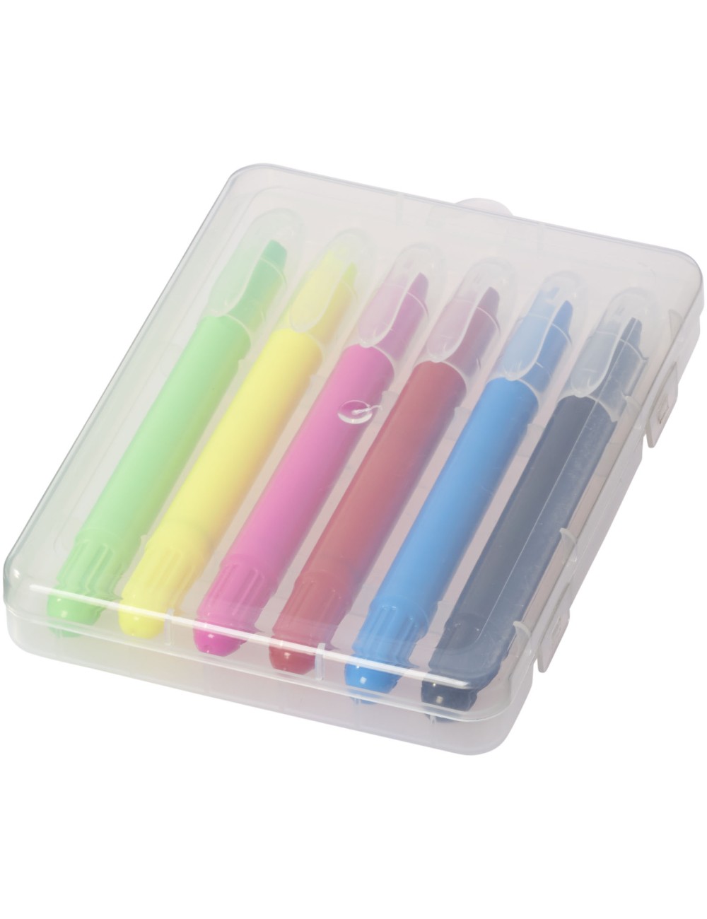 6 crayons rétractables avec étui plastique Phiz