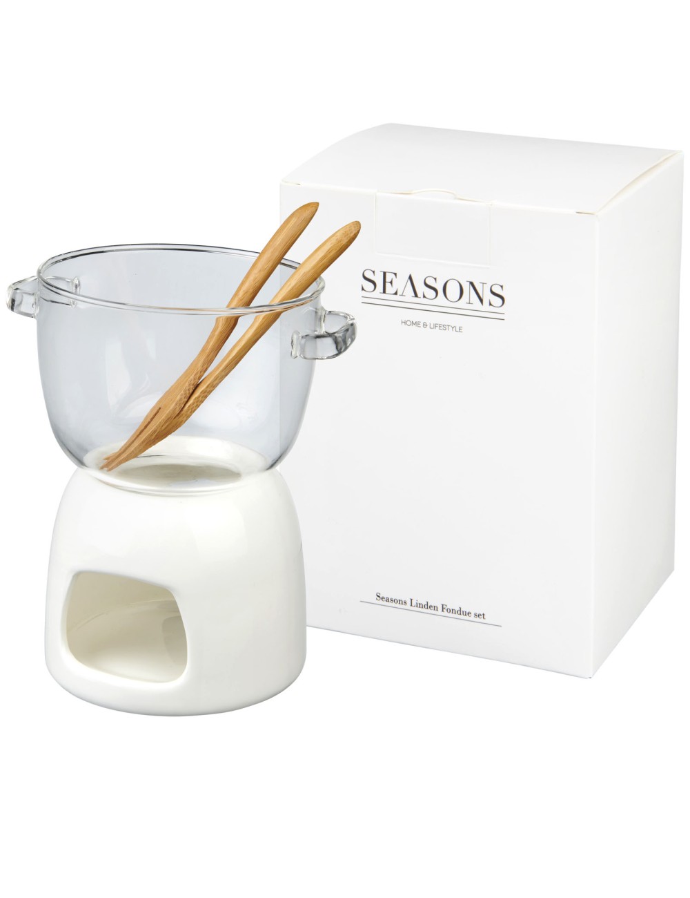 Ensemble en verre pour fondue au chocolat Belgium