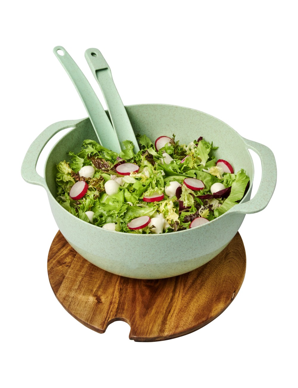 Saladier Lucha en fibre de paille de blé avec couverts de service