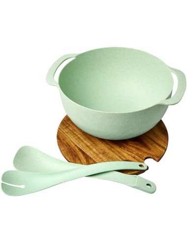 Saladier Lucha en fibre de paille de blé avec couverts de service