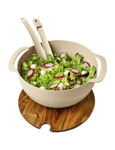 Saladier Lucha en fibre de paille de blé avec couverts de service