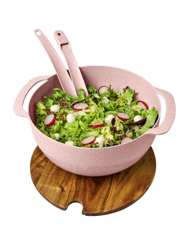 Saladier Lucha en fibre de paille de blé avec couverts de service