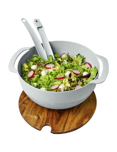 Saladier Lucha en fibre de paille de blé avec couverts de service