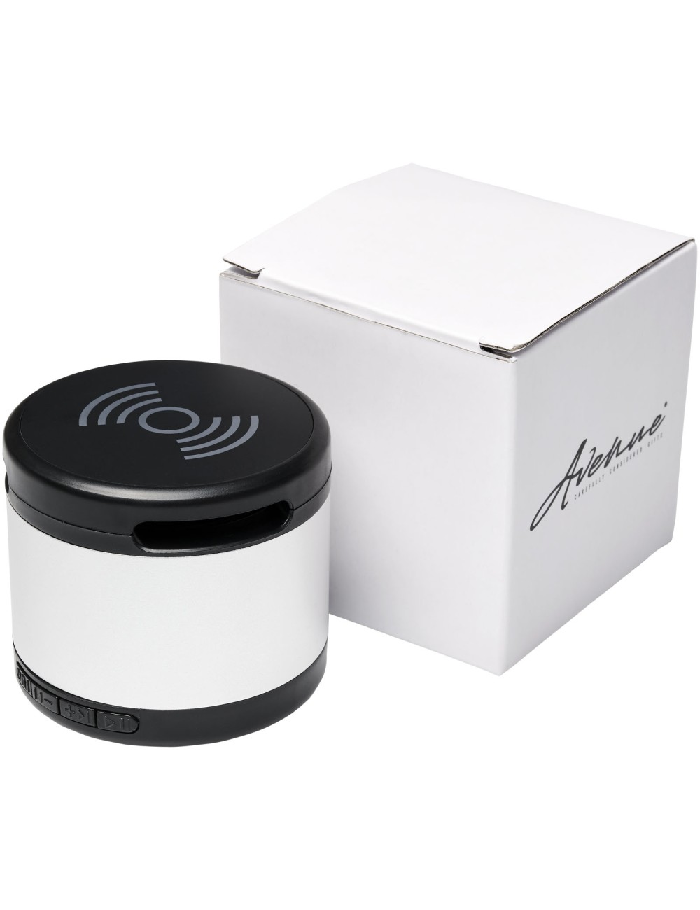 Haut-parleur Bluetooth® Jones métallique avec tapis de charge sans fil