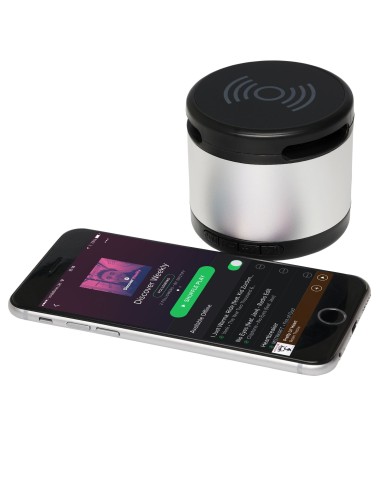 Haut-parleur Bluetooth® Jones métallique avec tapis de charge sans fil