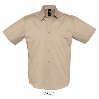 Chemise homme en twill de coton manches courtes BROOKLYN
