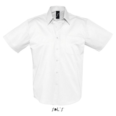 Chemise homme en twill de coton manches courtes BROOKLYN