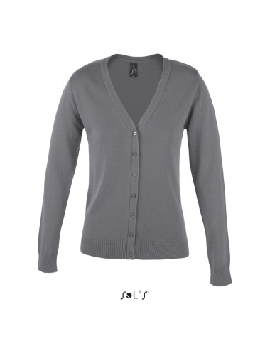 Gilet femme boutonné col v tricoté GOLDEN WOMEN