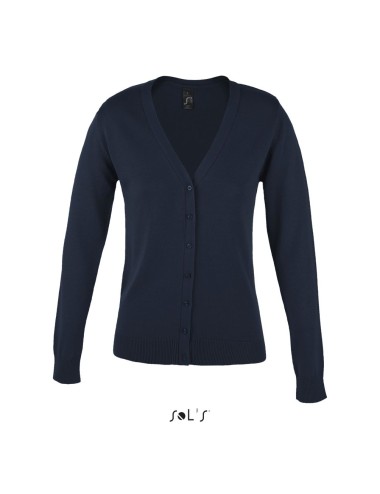 Gilet femme boutonné col v tricoté GOLDEN WOMEN