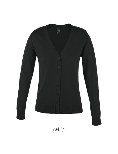 Gilet femme boutonné col v tricoté GOLDEN WOMEN