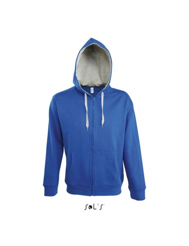 Veste zippée homme bicolore à capuche doublée contrastée SOUL MEN