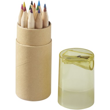 Set de 12 crayons de couleur avec taille-crayon Hef