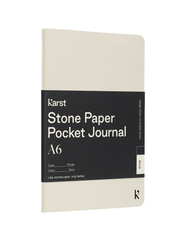 Journal de poche Karst® A6 en papier de pierre et à couverture souple - Vierge