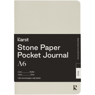 Journal de poche Karst® A6 en papier de pierre et à couverture souple - Vierge