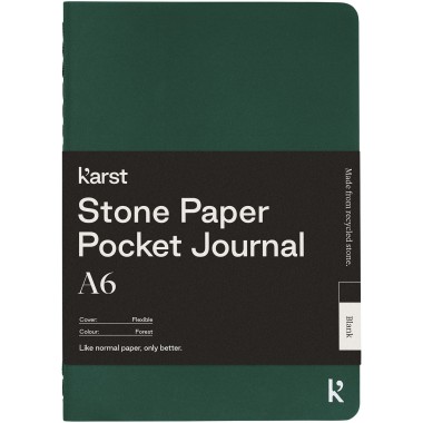 Journal de poche Karst® A6 en papier de pierre et à couverture souple - Vierge