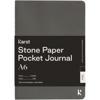 Journal de poche Karst® A6 en papier de pierre et à couverture souple - Vierge