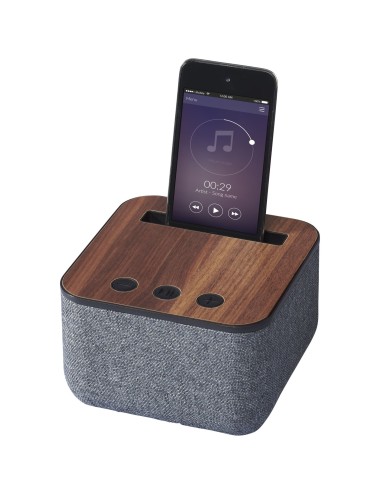 Enceinte Bluetooth® en tissu et bois Shae