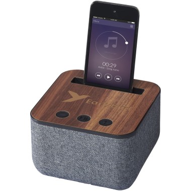 Enceinte Bluetooth® en tissu et bois Shae