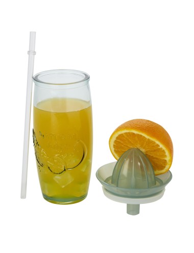 Verre à cocktail en verre recyclé Verano avec presse-agrumes