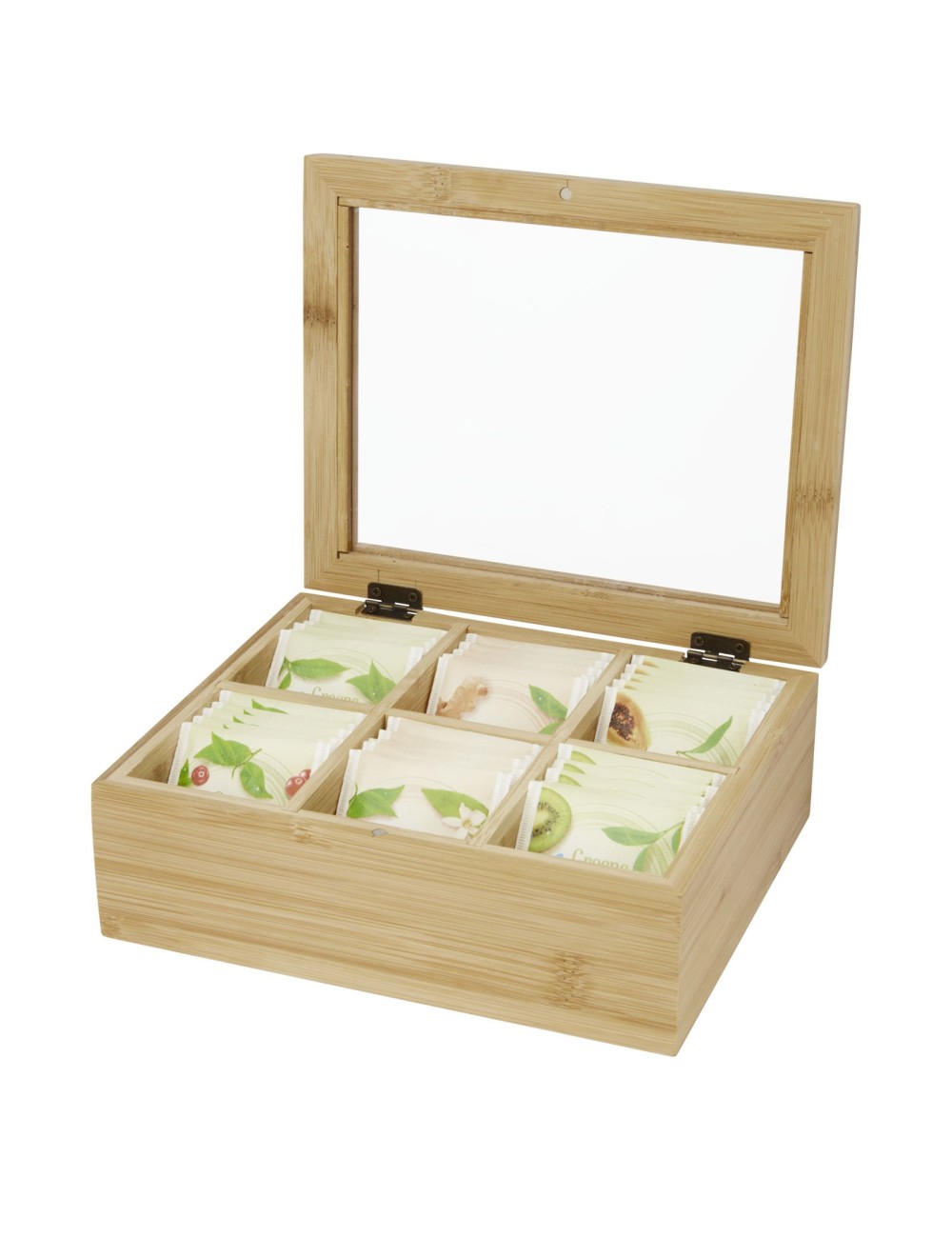 Boîte à thé Ocre en bambou