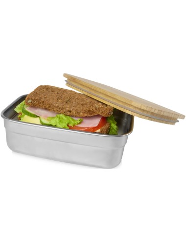 Boîte repas Tite en acier inoxydable avec couvercle en bambou