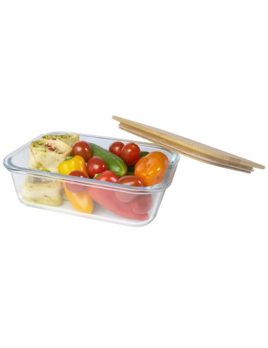 Boîte repas Roby en verre avec couvercle en bambou