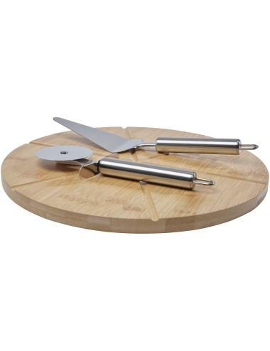 Plateau à pizza et accessoires Mangiary en bambou