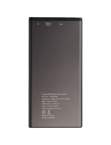 Banque d'alimentation 5 000 mAh avec type C Torque