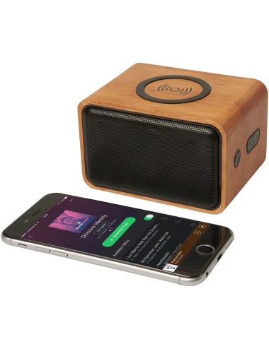 Enceinte Wooden avec chargeur à induction