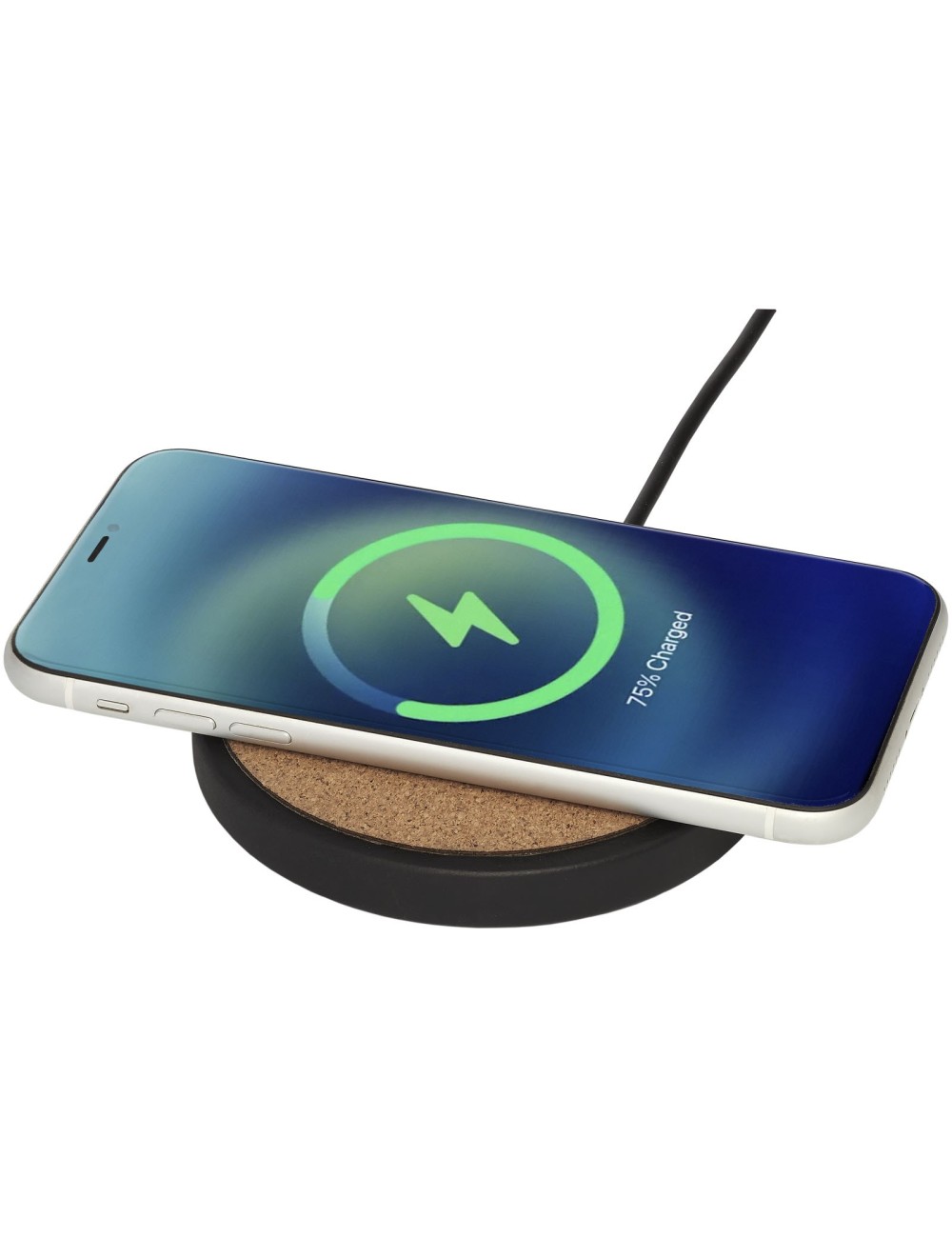 Tapis de charge sans fil Kivi de 10 W en calcaire/liège