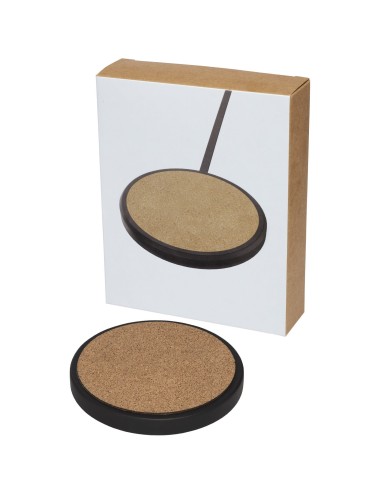 Tapis de charge sans fil Kivi de 10 W en calcaire/liège