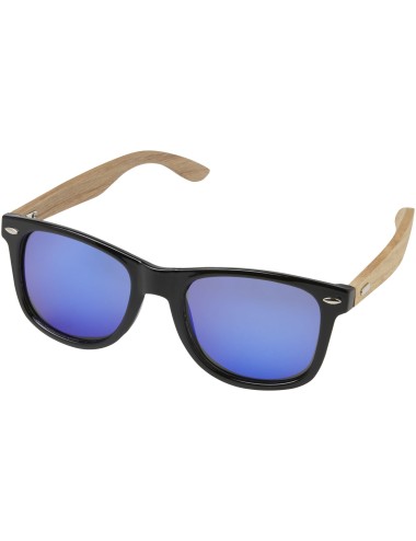 Lunettes de soleil polarisées miroir Hiru en rPET/bois dans coffret cadeau