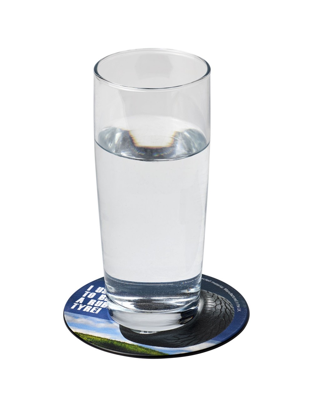 Sous-verre rond Brite-Mat® en pneu