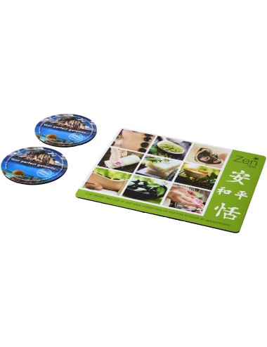 Ensemble de tapis de souris et de dessous de verre Q-Mat® 2