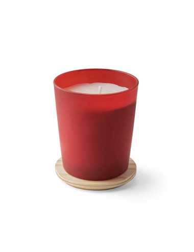 Bougie aromatique en cire de soja naturelle, en verre avec un couvercle en bois. Quantité jusqu'à 180g. Livré dans une boîte cad