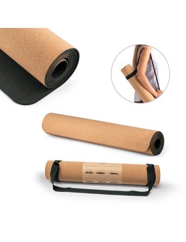 Tapis de yoga en liège et TPE