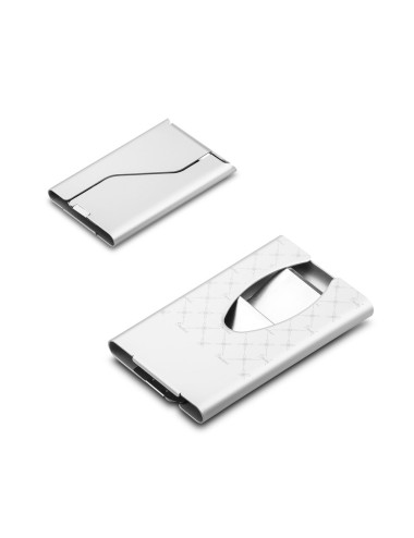 Porte-cartes en métal fourni dans une boîte cadeau. 95 x 65 x 11 mm