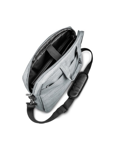 Sacoche pour ordinateur portable jusqu'à 15'' en polyester 600D avec bandoulière. 1 compartiment principal et 2 compartiments su