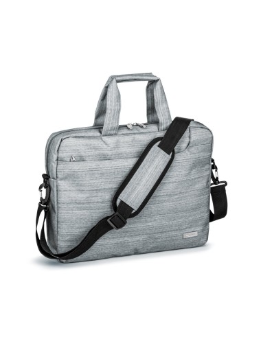 Sacoche pour ordinateur portable jusqu'à 15'' en polyester 600D avec bandoulière. 1 compartiment principal et 2 compartiments su