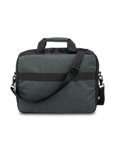 Sacoche en polyester 600D pour ordinateur portable jusqu'à 15.6" avec doublure et bandoulière. 1 compartiment principal et 5 com
