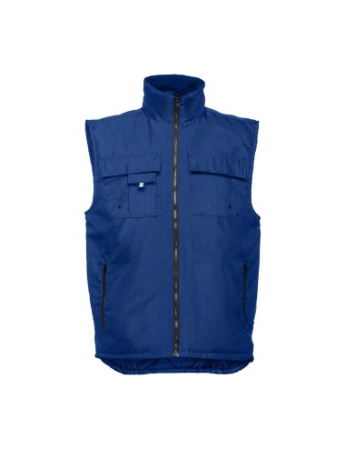 Gilet de travail pour homme rembourré, avec doublure, en 100% polyester oxford avec un revêtement acrylique (170 g/m²) et intéri