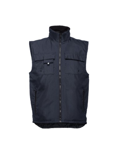 Gilet de travail pour homme rembourré, avec doublure, en 100% polyester oxford avec un revêtement acrylique (170 g/m²) et intéri