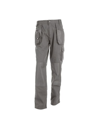 Pantalon pour homme en 98% coton et 2% élasthanne : 240 g/m². Contient 6 poches : 2 poches latérales avec fermeture éclair, 2 po