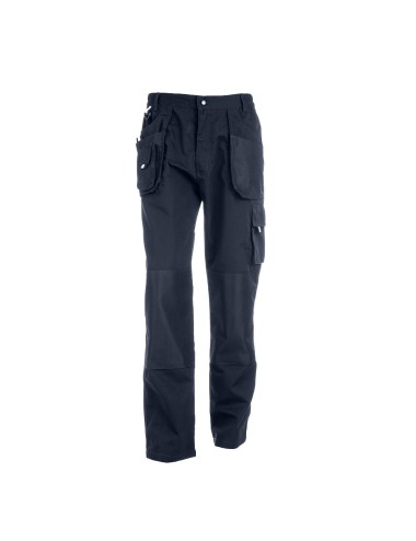 Pantalon pour homme en 98% coton et 2% élasthanne : 240 g/m². Contient 6 poches : 2 poches latérales avec fermeture éclair, 2 po