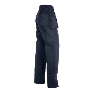 Pantalon pour homme en 98% coton et 2% élasthanne : 240 g/m². Contient 6 poches : 2 poches latérales avec fermeture éclair, 2 po