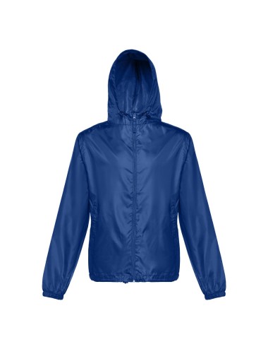 Coupe-vent pour enfant (unisexe) en taffetas 100% polyester (65 g/m²). Contient une capuche avec des bouchons de serrage et une 