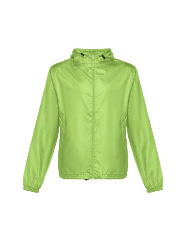 Coupe-vent pour enfant (unisexe) en taffetas 100% polyester (65 g/m²). Contient une capuche avec des bouchons de serrage et une 