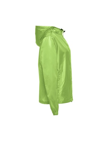 Coupe-vent pour enfant (unisexe) en taffetas 100% polyester (65 g/m²). Contient une capuche avec des bouchons de serrage et une 